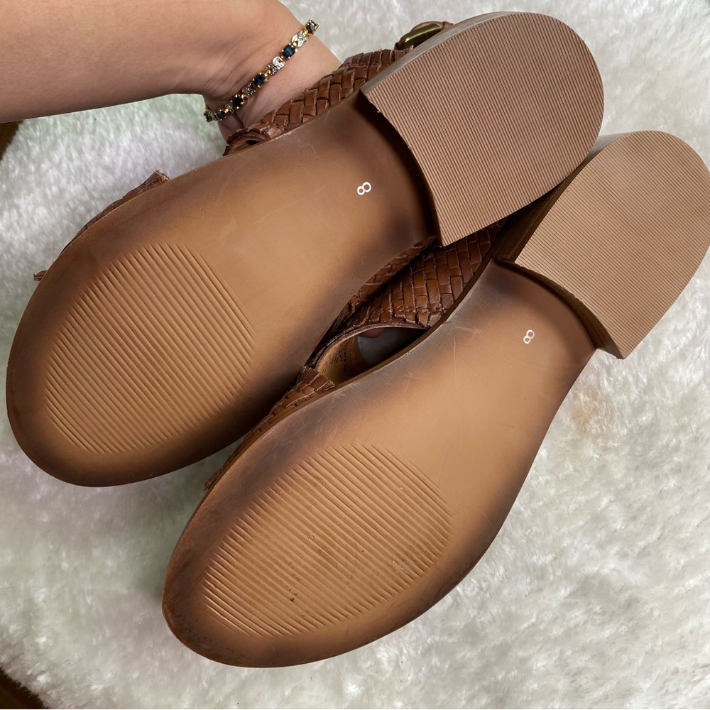 Vintage Foundry Co. Brown Ezra Leather Sandals 8 - Picture 6 of 7